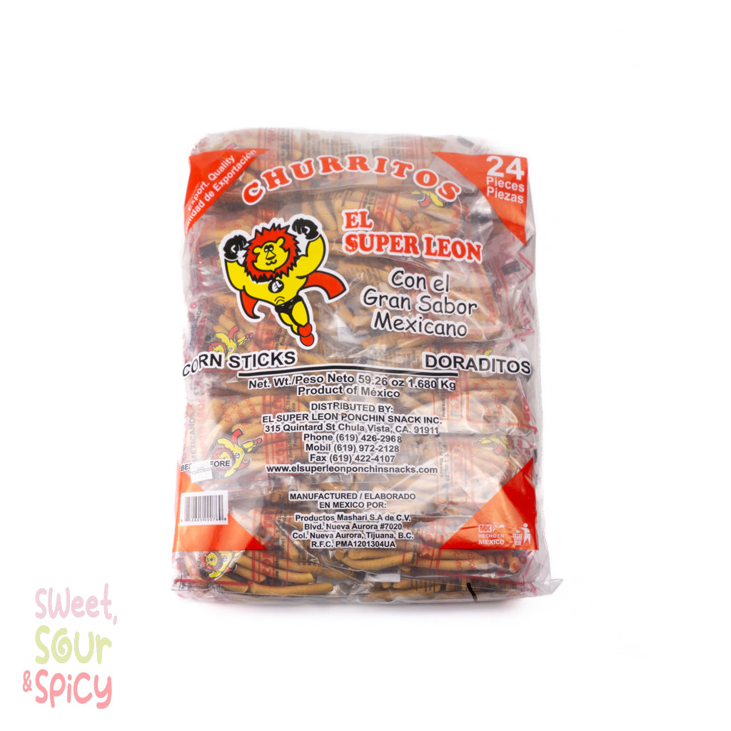 Churritos El Super Leon 24 Pieces