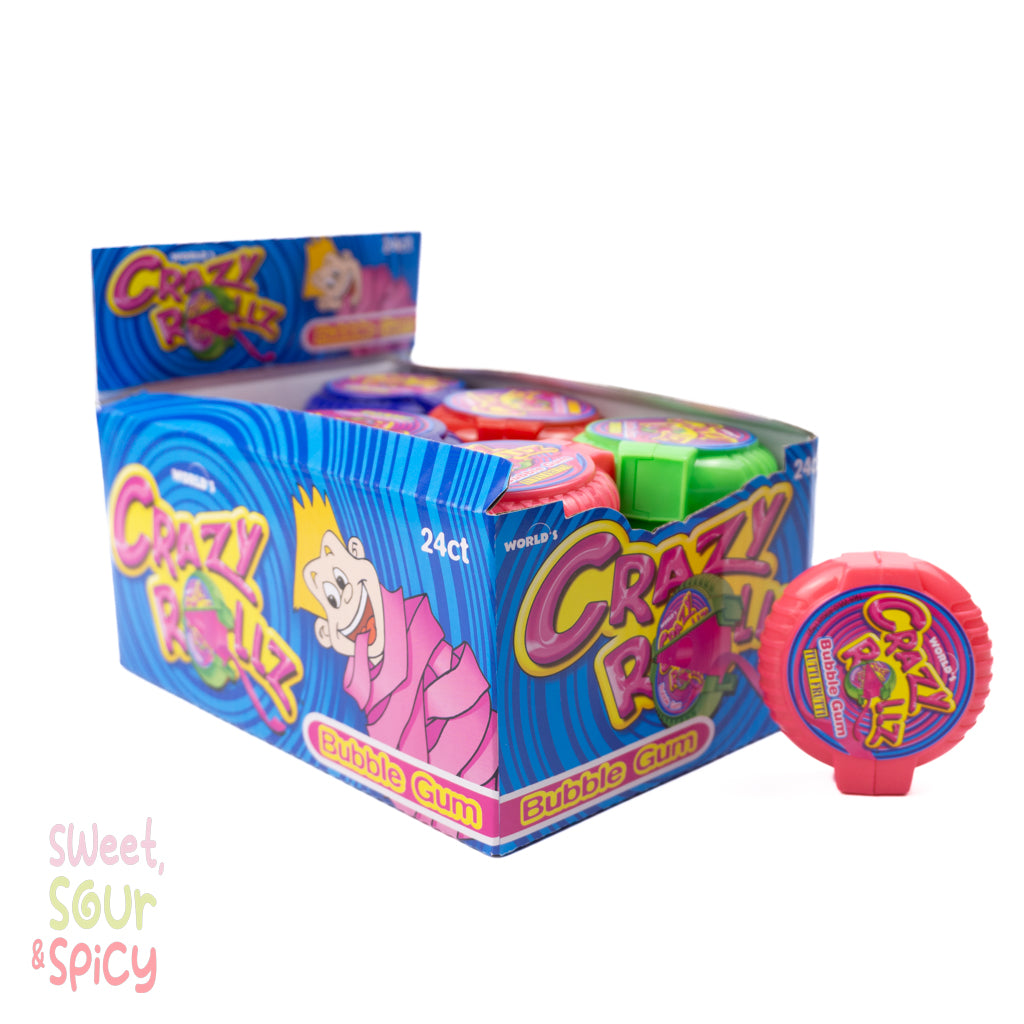 Crazy Rollz Bubble Gum 24 Pieces