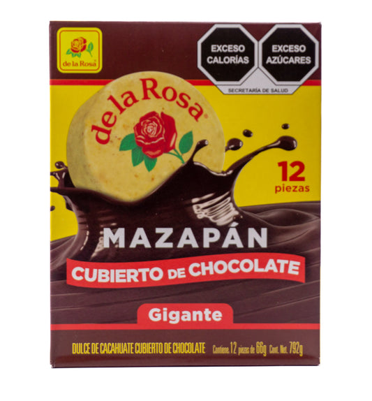 Mazapan Gigante Chocolate De La Rosa 12 Pieces