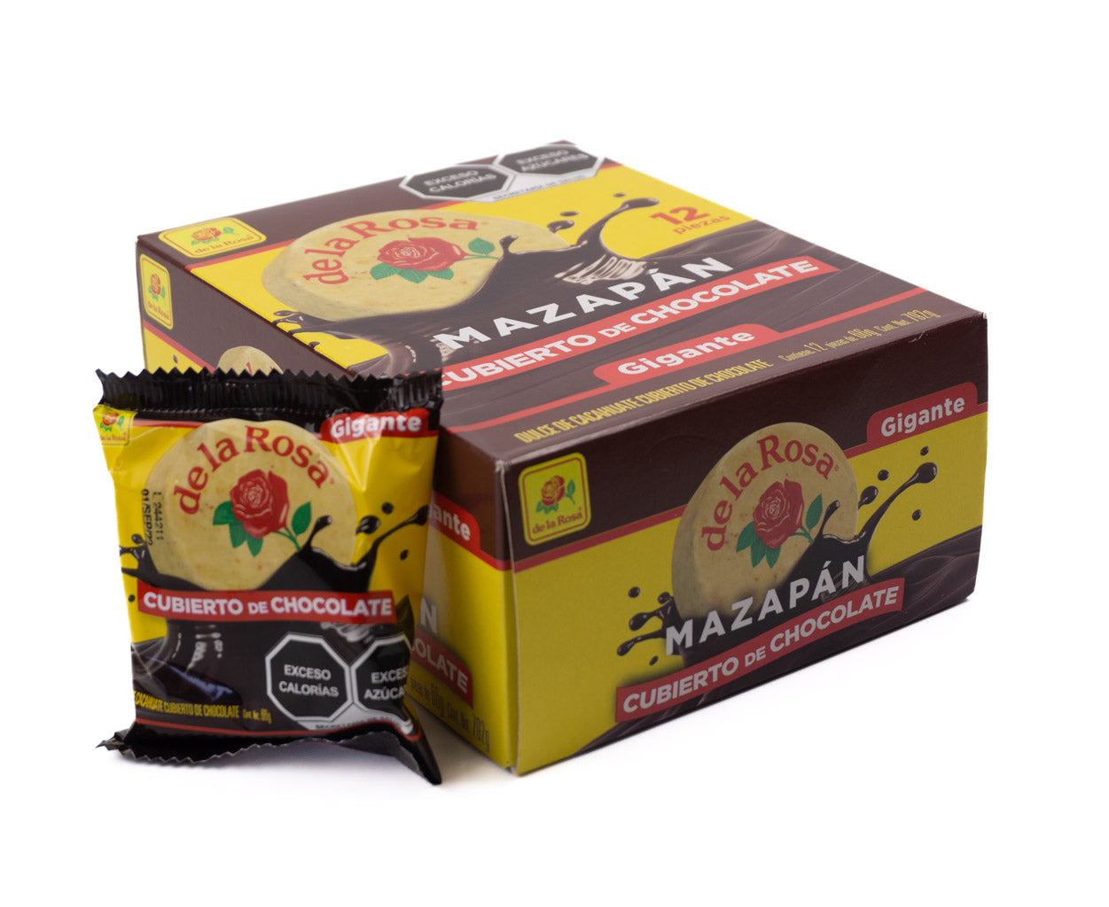 Mazapan Gigante Chocolate De La Rosa 12 Pieces