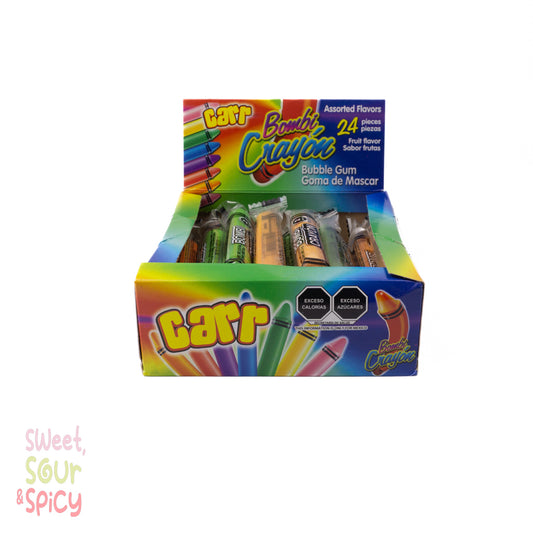 Bombi Crayon Bubble Gum 24 Pieces