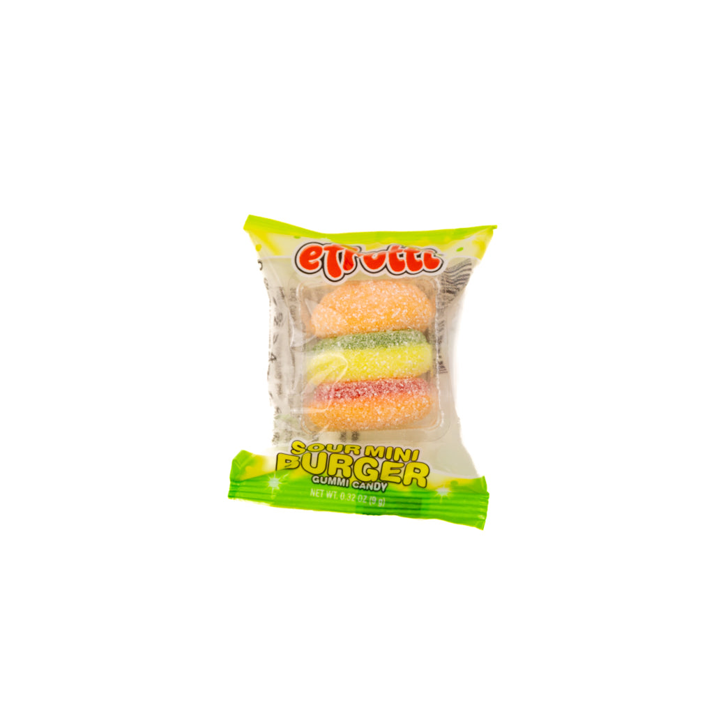 Efrutti Sour Mini Burger Gummi Candy 60 Pieces