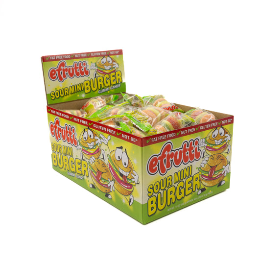 Efrutti Sour Mini Burger Gummi Candy 60 Pieces