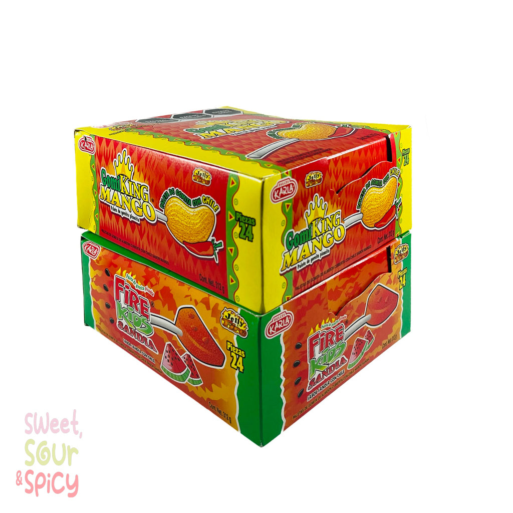 Fire Kid Lollipop 24 Pieces – Sweet Sour & Spicy