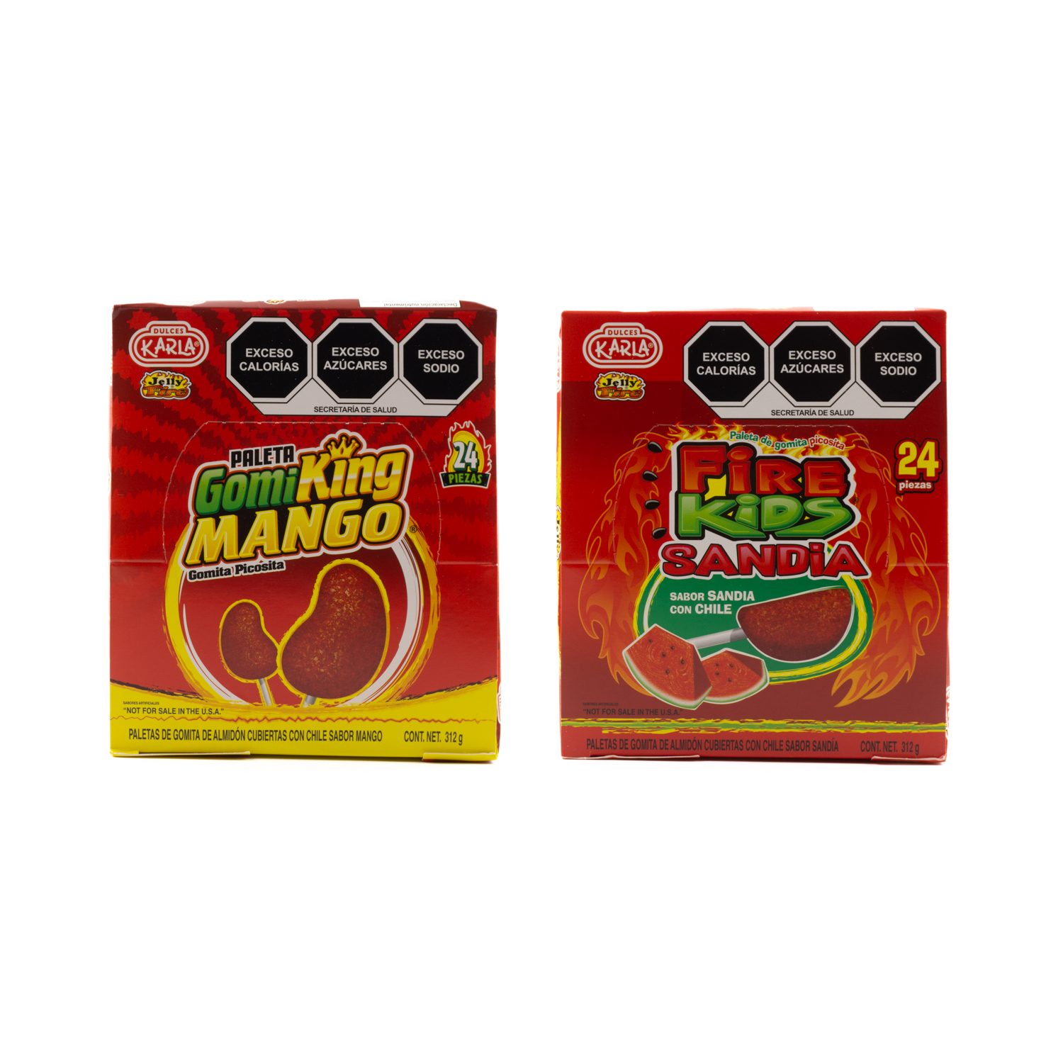 Fire Kid Lollipop 24 Pieces – Sweet Sour & Spicy