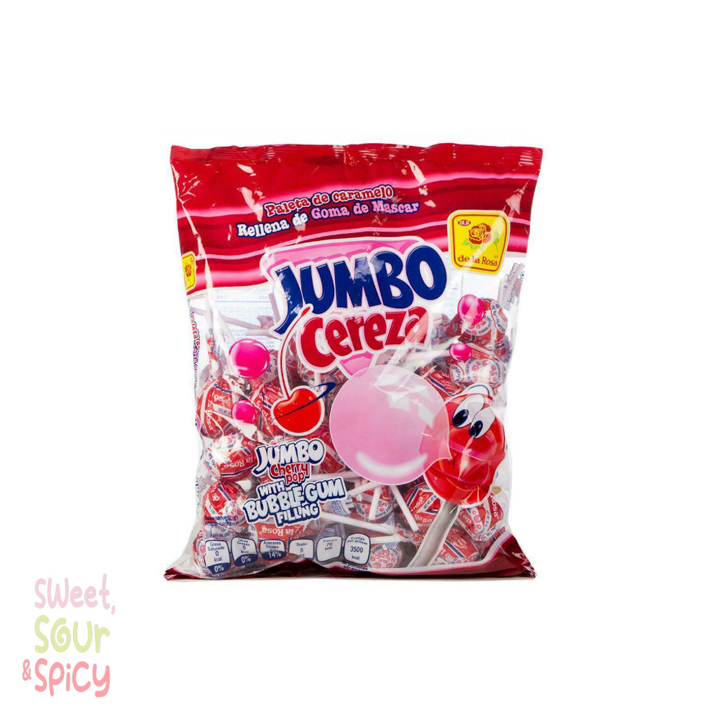 Jumbo Cereza Lollipop 40 Pieces