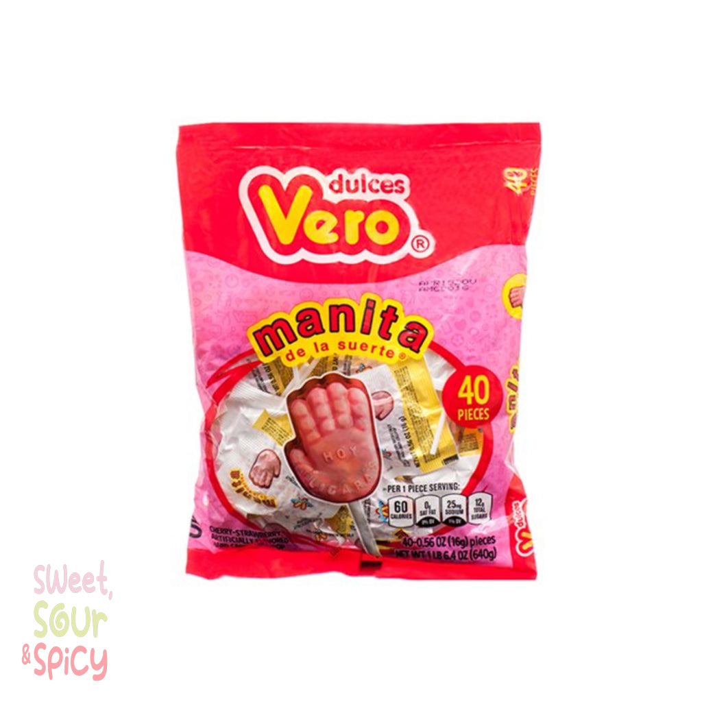 Manita de la Suerte Lollipop 40 Pieces